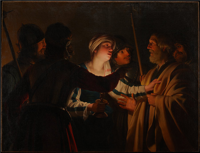 格里特·范·霍恩霍斯特(Gerrit van Honthorst,荷兰)-否认圣彼得(约 1623 年)