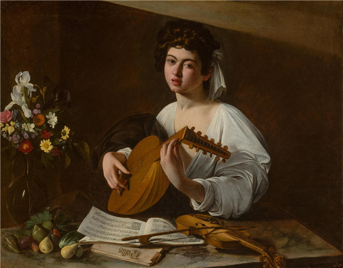 卡拉瓦乔（Caravaggio，意大利画家）-琵琶演奏者（约 1595 年）