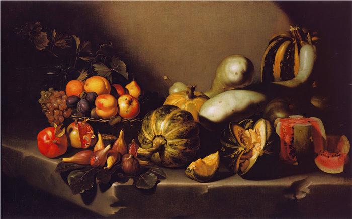 卡拉瓦乔（Caravaggio，意大利画家）-水果静物（约 1603 年）
