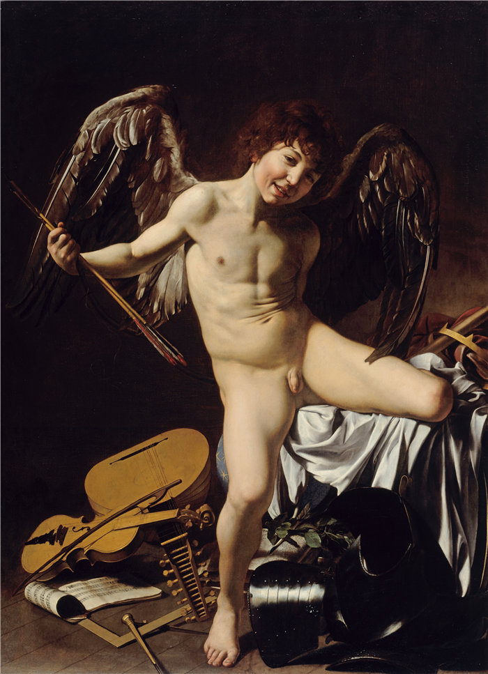 卡拉瓦乔（Caravaggio，意大利画家）-Amor Vincit Omnia (1602-1603)