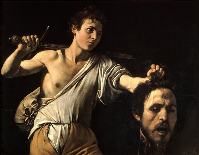 卡拉瓦乔（Caravaggio，意大利画家）-大卫与歌利亚的头颅（1600-1601）