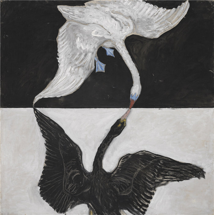 希尔玛·克林特（Hilma af Klint，瑞典画家）- Group IX,SUW, The Swan, No. 1 (1915)