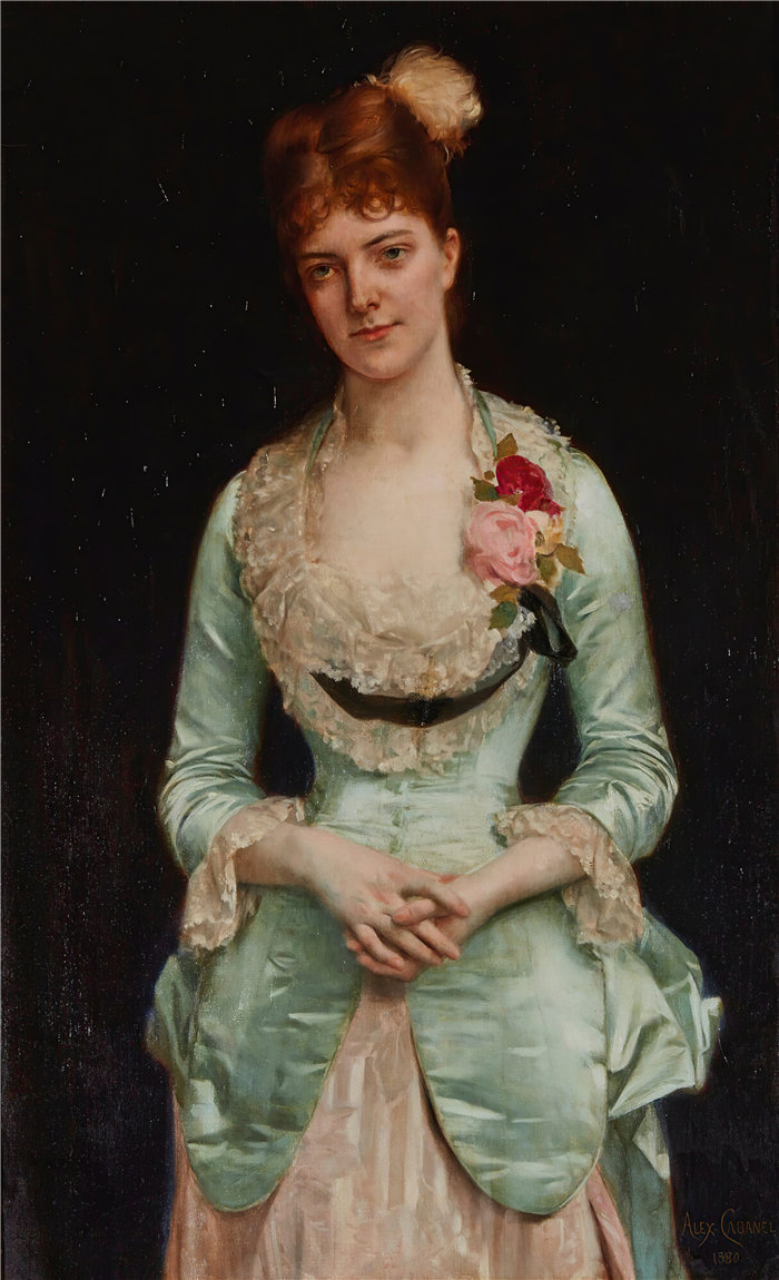 亚历山大·卡巴内尔(Alexandre Cabanel,法国画家)- 马修斯小姐的肖像(1880 年)