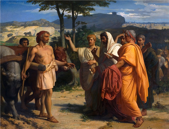 亚历山大·卡巴内尔（Alexandre Cabanel，法国画家）- Cincinnatus Recevant Les Ambassadeurs De Rome (1843)