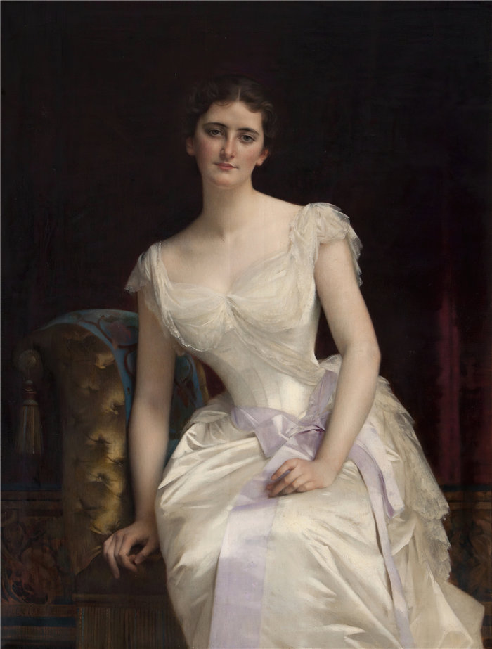 亚历山大·卡巴内尔（Alexandre Cabanel，法国画家）- 玛丽·维多利亚·莱特 (Mary Victoria Leiter) 的肖像