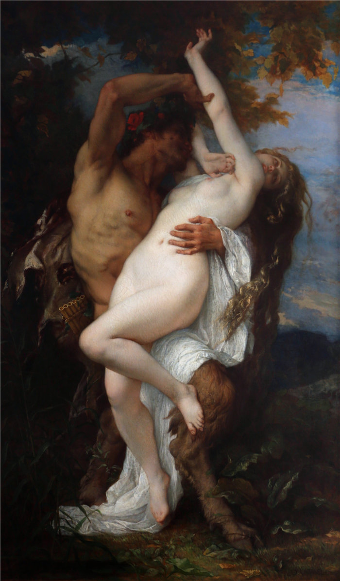 亚历山大·卡巴内尔（Alexandre Cabanel，法国画家）- 被牧神绑架的仙女 (1861)
