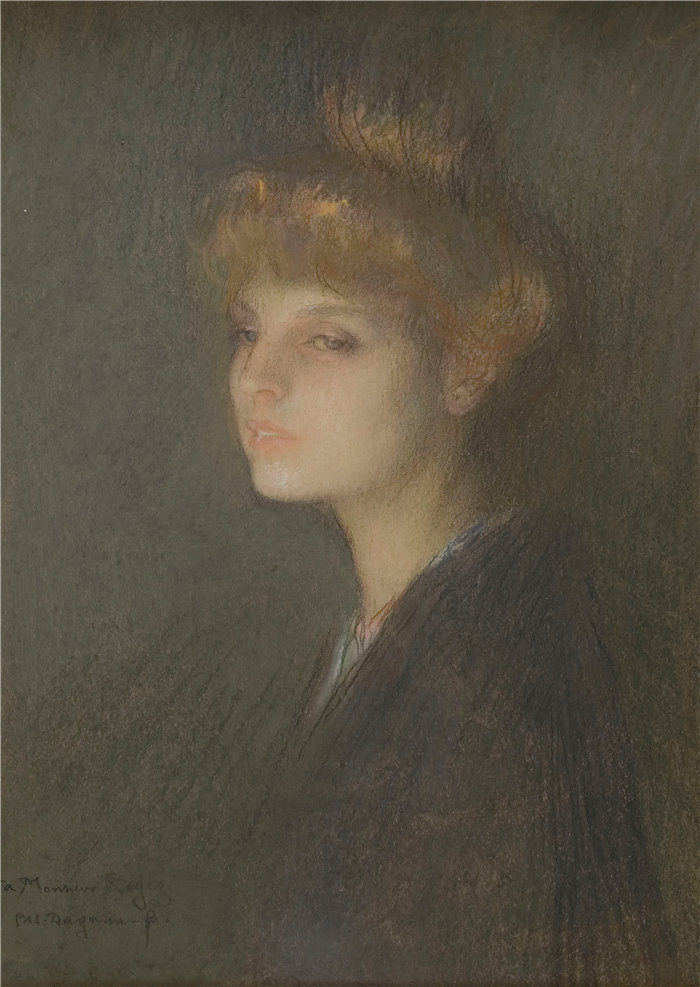 帕斯卡-阿道夫-让·达仰-布弗莱(Pascal-Adolphe-Jean Dagnan-Bouvere，法国)-女性肖像（1895 - 1905）