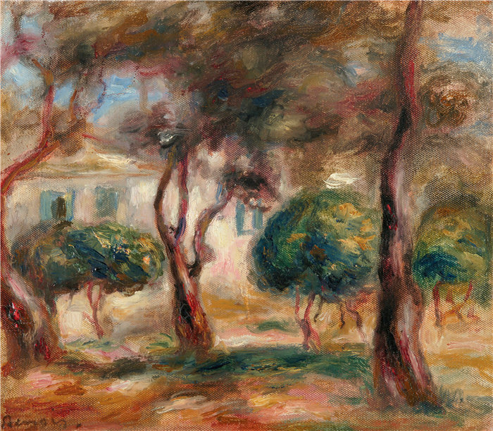 皮埃尔·奥古斯特·雷诺阿（Pierre-Auguste Renoir）作品 –Le Jardin Des Collettes（科莱特花园） (1909)