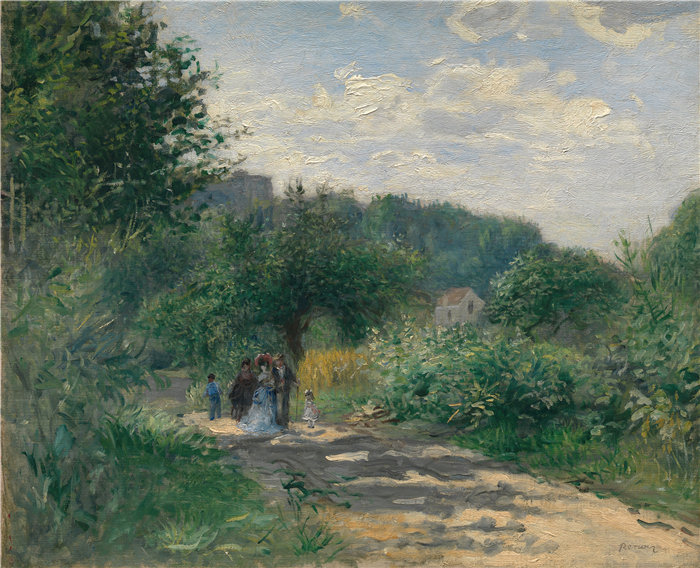 皮埃尔·奥古斯特·雷诺阿（Pierre-Auguste Renoir）作品 –Louveciennes 的一条路（约 1870 年）