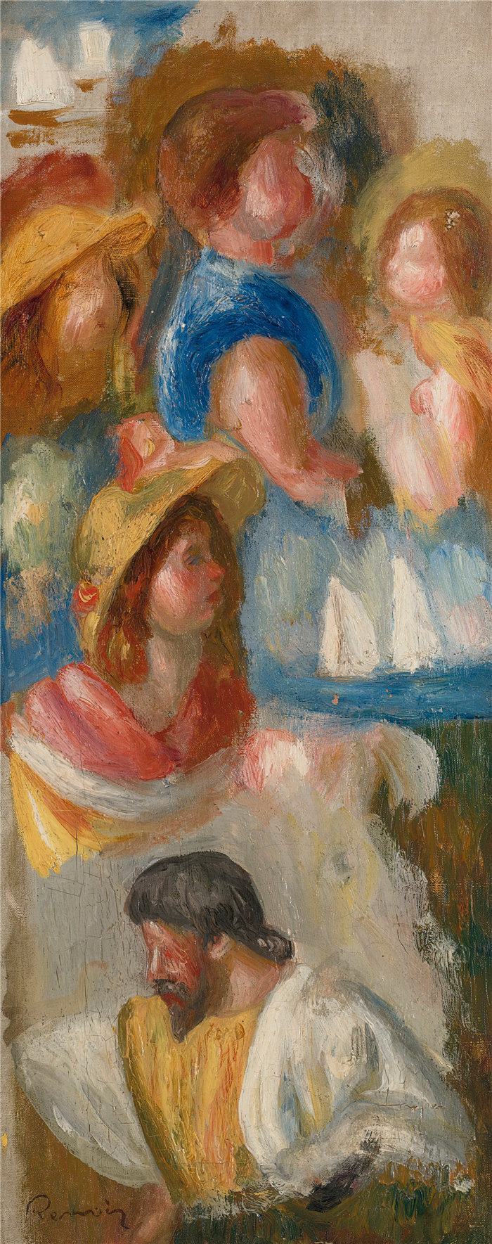 皮埃尔·奥古斯特·雷诺阿(Pierre-Auguste Renoir)作品 –Étude De Têtes《头部研究》 (1900)