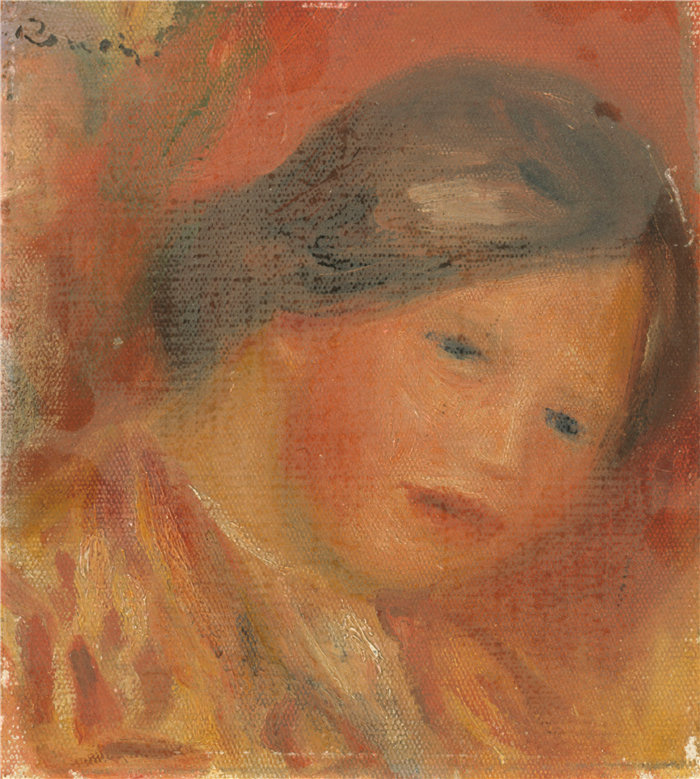 皮埃尔·奥古斯特·雷诺阿(Pierre-Auguste Renoir)作品 –Tête de femme (1917)