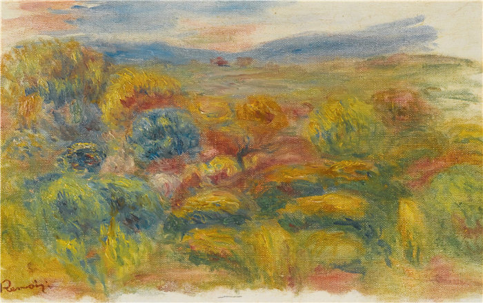 皮埃尔·奥古斯特·雷诺阿（Pierre-Auguste Renoir）作品 –La Colline Rouge（红色柯林酒店）（大约 1906-10 年）