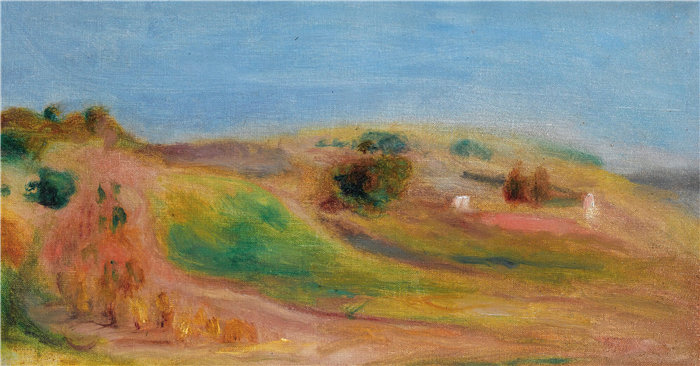 皮埃尔·奥古斯特·雷诺阿（Pierre-Auguste Renoir）作品 –Paysage（佩萨奇）（大约 1900 年） (1)