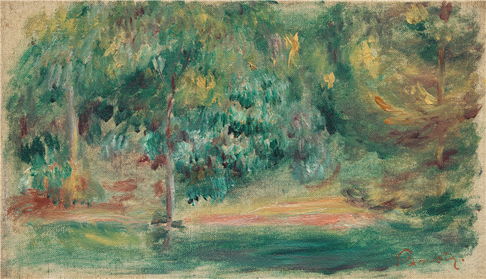 皮埃尔·奥古斯特·雷诺阿（Pierre-Auguste Renoir）作品 –Paysage（佩萨奇）（约 1890-1900 年）