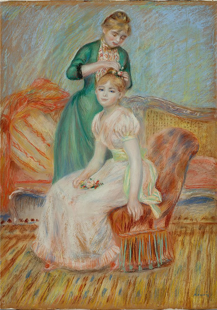 皮埃尔·奥古斯特·雷诺阿(Pierre-Auguste Renoir)作品 –厕所 (1889)