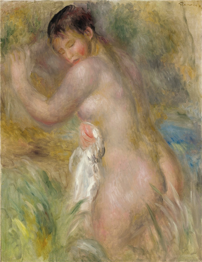 皮埃尔·奥古斯特·雷诺阿（Pierre-Auguste Renoir）作品 –La Baigneuse（洗澡的女孩）
