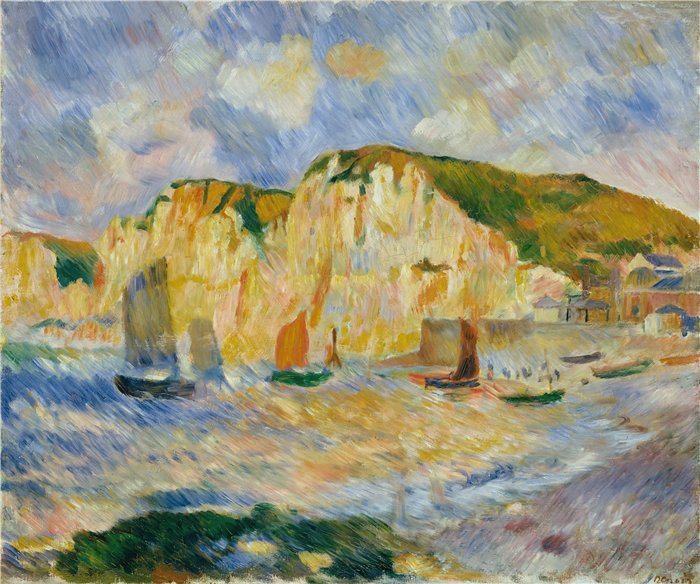 皮埃尔·奥古斯特·雷诺阿(Pierre-Auguste Renoir)作品 –海与悬崖(约 1885 年)