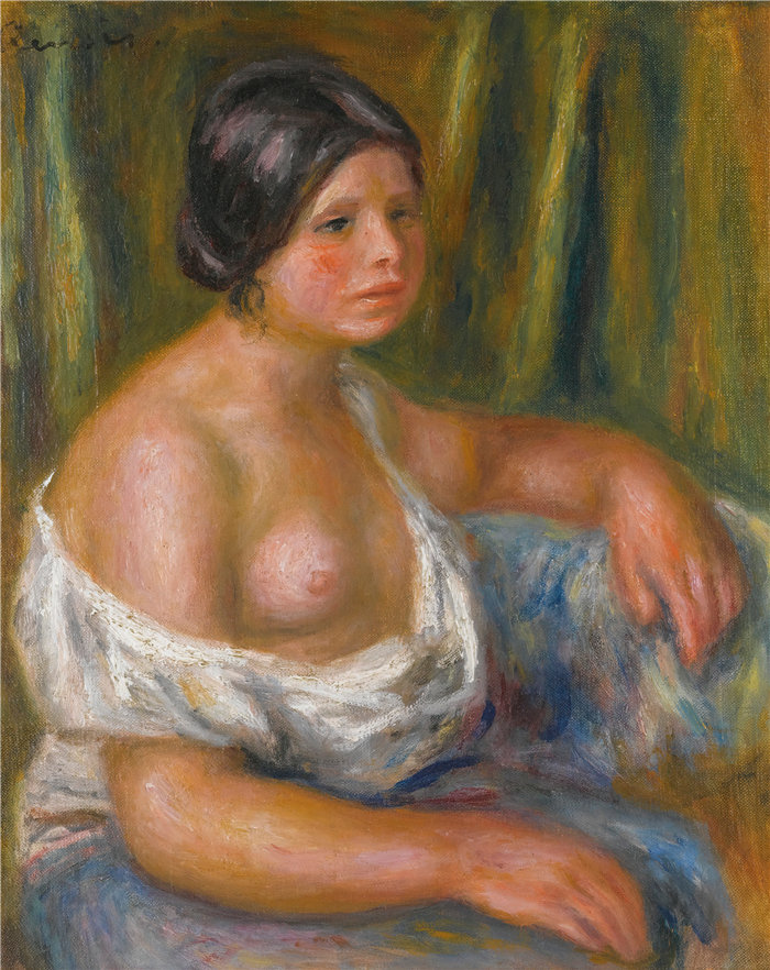 皮埃尔·奥古斯特·雷诺阿(Pierre-Auguste Renoir)作品 –蓝色女郎