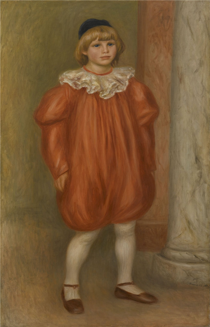 皮埃尔·奥古斯特·雷诺阿（Pierre-Auguste Renoir）作品 –克劳德雷诺阿在小丑服装