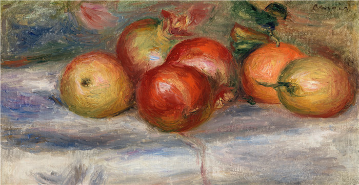 皮埃尔·奥古斯特·雷诺阿（Pierre-Auguste Renoir）作品 ––Apples, Orange, and Lemon (Pommes, oranges et citrons) (c. 1