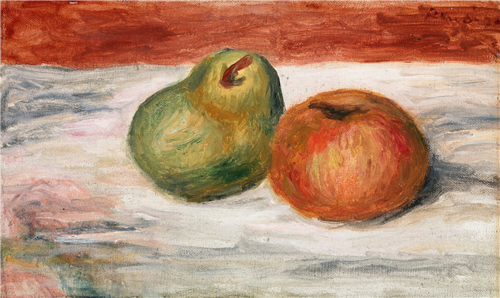 皮埃尔·奥古斯特·雷诺阿(Pierre-Auguste Renoir)作品 –苹果和梨(Pomme et poire)(约 1909 年)
