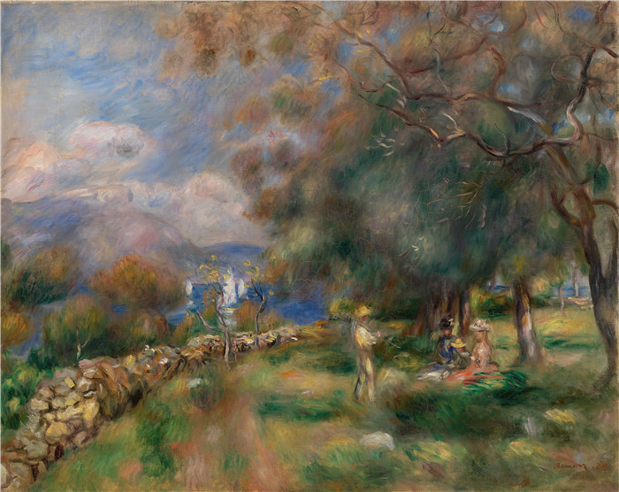 皮埃尔·奥古斯特·雷诺阿（Pierre-Auguste Renoir）作品 –圣让半岛 (1893)