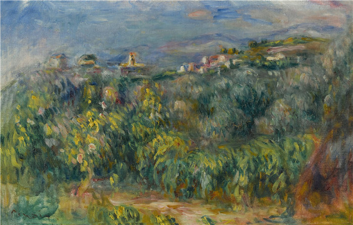 皮埃尔·奥古斯特·雷诺阿(Pierre-Auguste Renoir)作品 –普罗旺斯的工资;卡涅(约 1910 年)