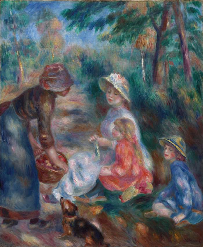 皮埃尔·奥古斯特·雷诺阿（Pierre-Auguste Renoir）作品 –苹果卖家（约 1890 年）