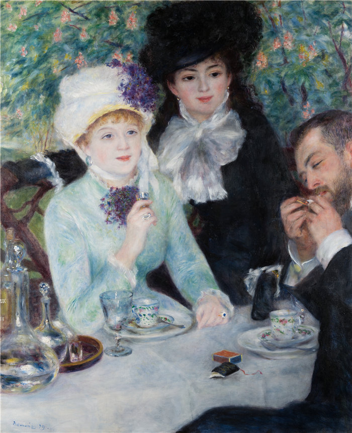 皮埃尔·奥古斯特·雷诺阿(Pierre-Auguste Renoir)作品 –午饭后 (1879)