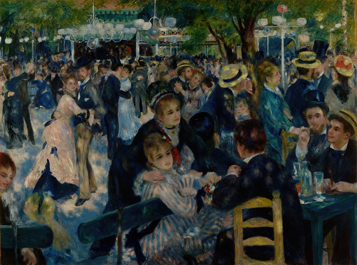 皮埃尔·奥古斯特·雷诺阿（Pierre-Auguste Renoir）作品 –在 Le Moulin de la Galette 跳舞 (1876)