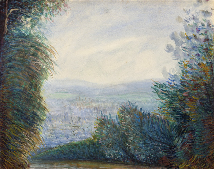 皮埃尔·奥古斯特·雷诺阿(Pierre-Auguste Renoir)作品 –瓦兹河上的奥维尔河谷 (1884–1906)