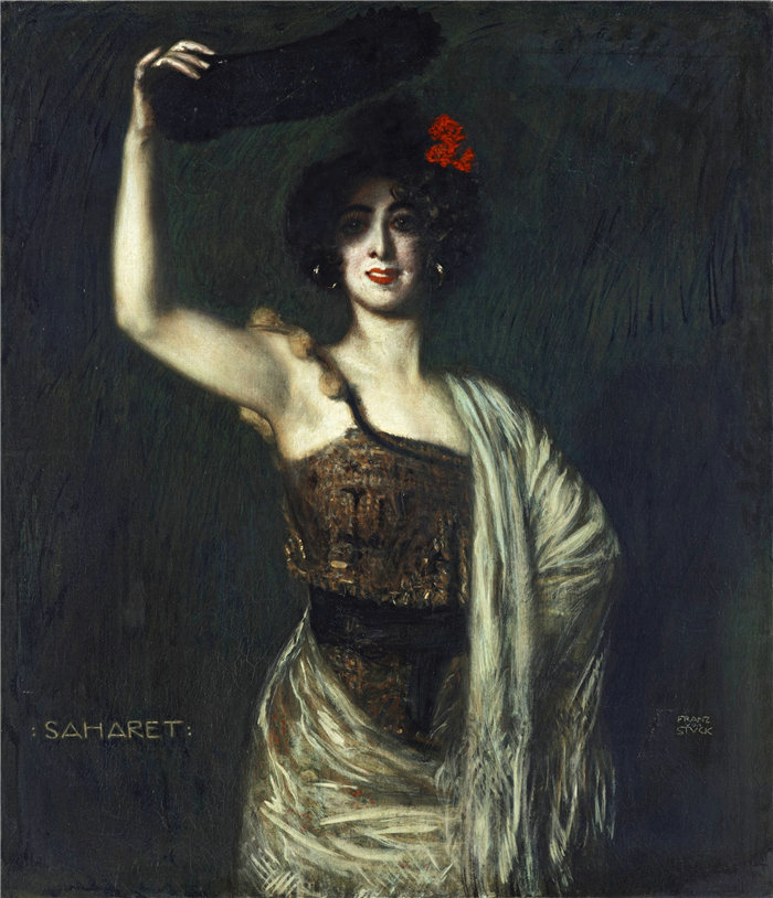 弗朗茨·冯·斯塔克 (Franz von Stuck) 舞者萨哈雷特 (1906)