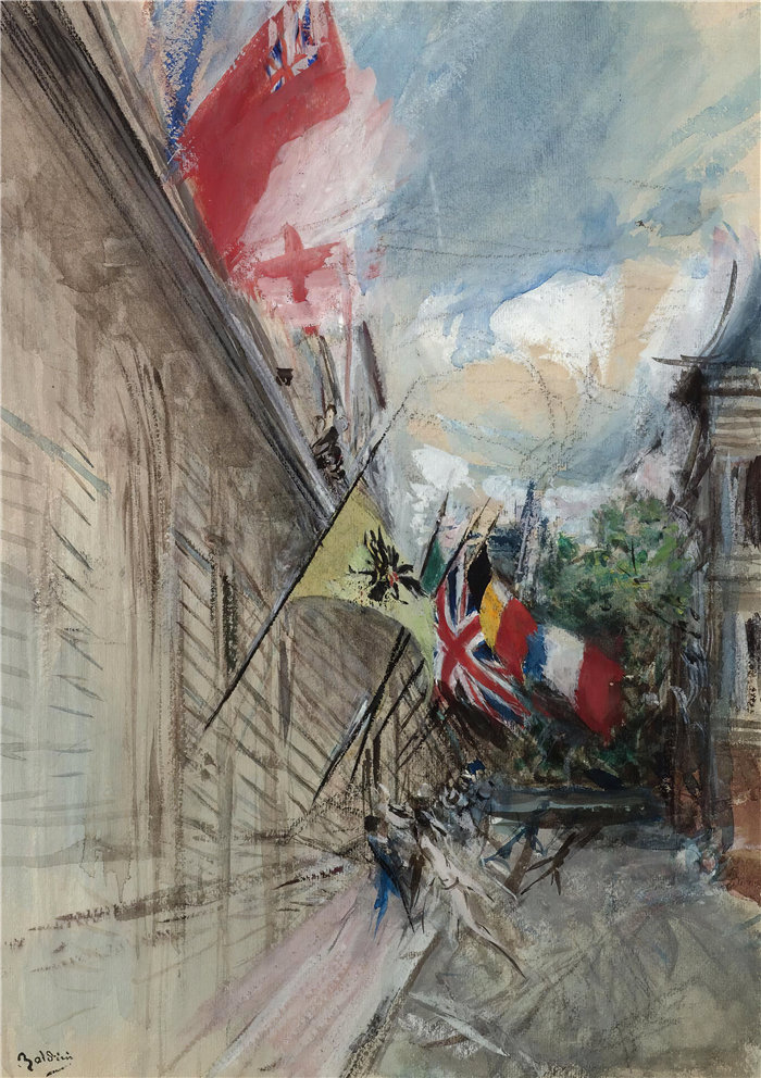 乔瓦尼·博尔迪尼 (Giovanni Boldini,意大利画家)--巴黎,7 月 14 日