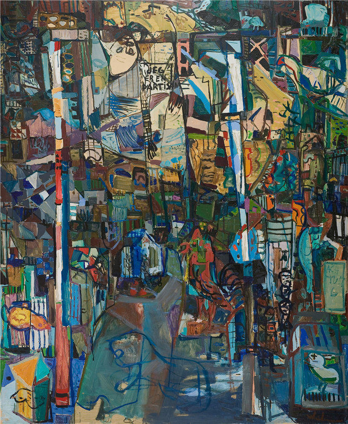 雅各布·魏德曼（Jakob Weidemann，挪威画家）作品-党派 (1945)