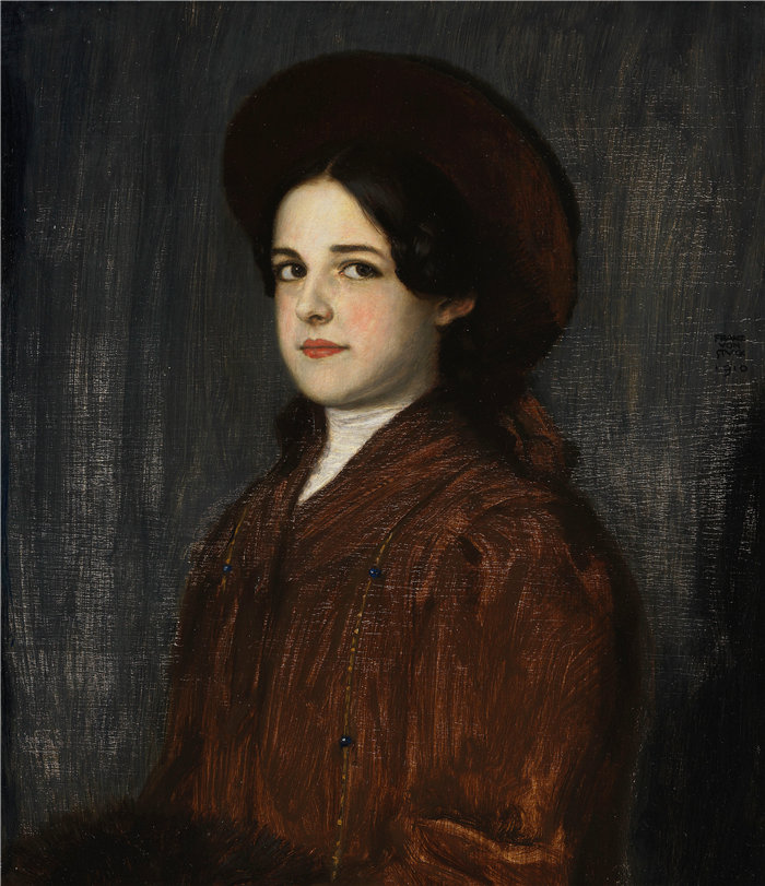弗朗茨·冯·斯塔克 (Franz von Stuck)-- 玛丽的肖像(1910)