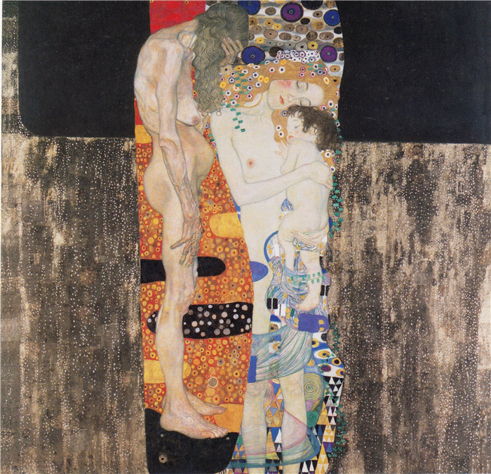 古斯塔夫·克里姆特（Gustav Klimt 奥地利画家）-女人的三个时代（1905）
