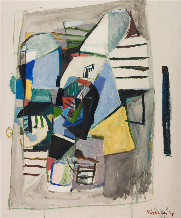 雅各布·魏德曼（Jakob Weidemann，挪威画家）作品-Komposisjon I (1945)