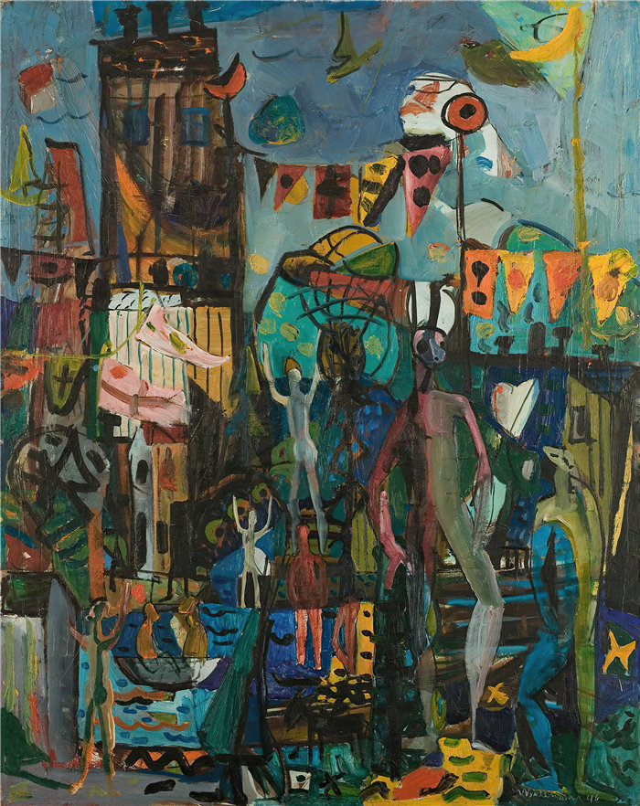 雅各布·魏德曼（Jakob Weidemann，挪威画家）作品-标记，Frigjørelse (1946)