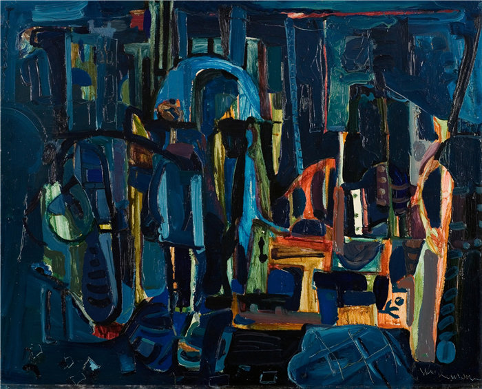 雅各布·魏德曼（Jakob Weidemann，挪威画家）作品-室内设计 (1946)