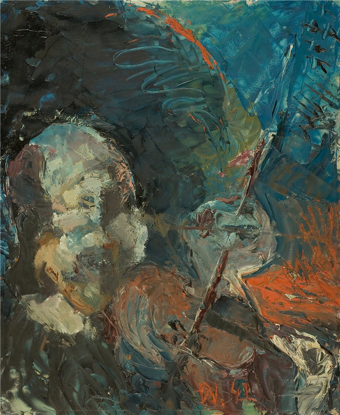 雅各布·魏德曼（Jakob Weidemann，挪威画家）作品-Felespiller (1942)