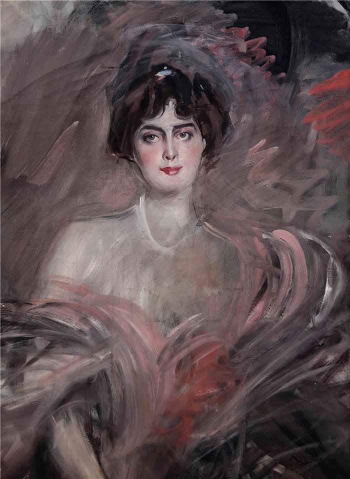 乔瓦尼·博尔迪尼 (Giovanni Boldini,意大利画家)--埃米莉安·勒罗伊小姐画像(1912)