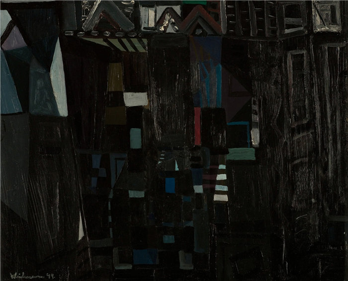 雅各布·魏德曼（Jakob Weidemann，挪威画家）作品-甘梅尔·柯克 (1949)