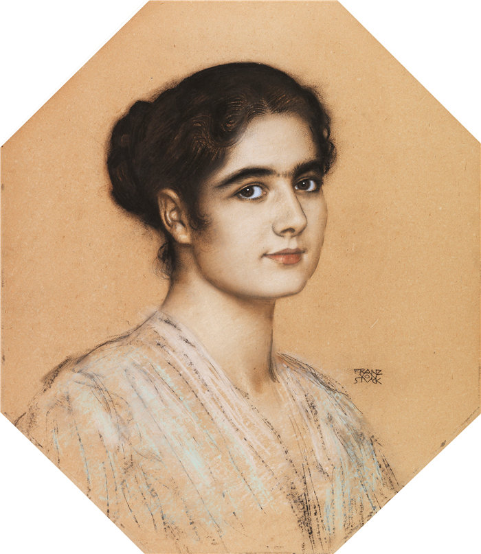 弗朗茨·冯·斯塔克 (Franz von Stuck)-- 女儿玛丽的形象(1912)