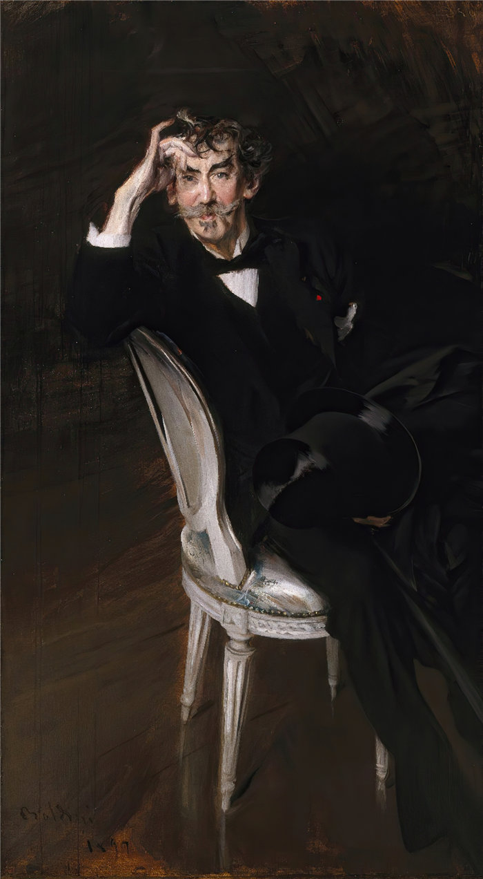 乔瓦尼·博尔迪尼 (Giovanni Boldini，意大利画家)--詹姆斯·麦克尼尔·惠斯勒的肖像（1897 年）
