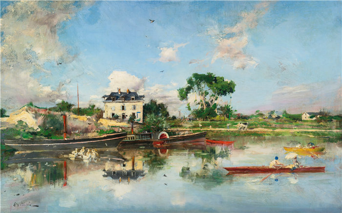 乔瓦尼·博尔迪尼 (Giovanni Boldini，意大利画家)--塞纳河（塞纳河畔）