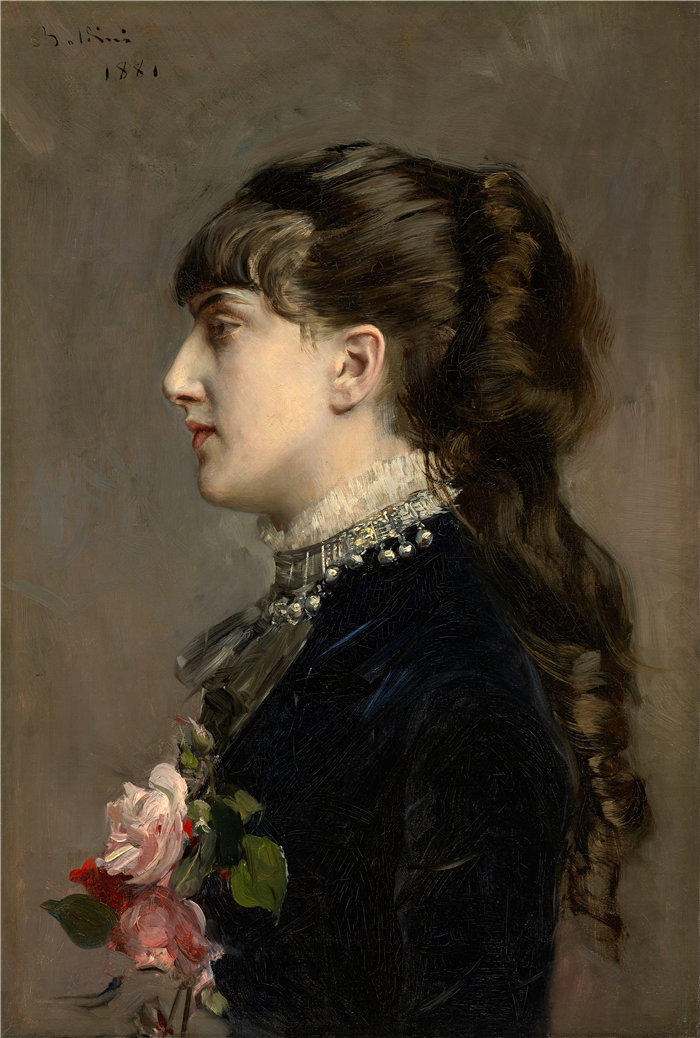乔瓦尼·博尔迪尼 (Giovanni Boldini，意大利画家)--席琳·勒克朗切夫人 (1881)