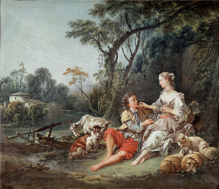 弗朗索瓦·布歇(François Boucher)-Pense-t-il aux 葡萄干 (1747)