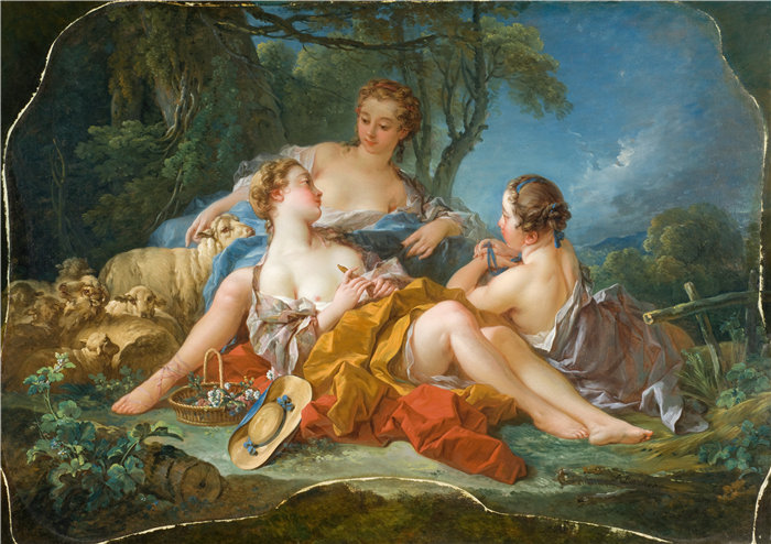 弗朗索瓦·布歇(François Boucher)-Les Confidences Pastorales(约 1745 年)