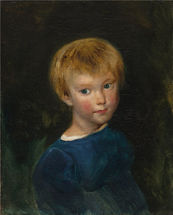 欧仁·德拉克鲁瓦（Eugene Delacroix，法国画家）作品 - 玛格丽特-朱丽叶·皮埃尔（约 1827 年）