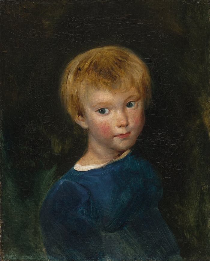 欧仁·德拉克鲁瓦(Eugene Delacroix,法国画家)作品 - 玛格丽特-朱丽叶·皮埃尔(约 1827 年)